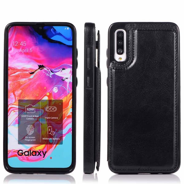 Glat Nkobee etui med kortholder - Samsung Galaxy A50 Vit