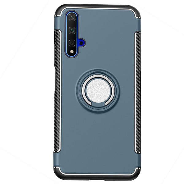 Huawei Nova 5T - Eksklusivt cover med ringholder Grå