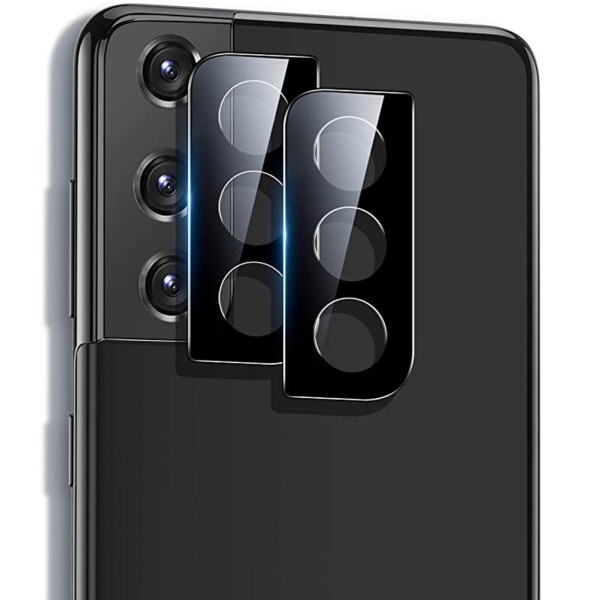 3-PACK Galaxy S21 Högkvalitativt 2.5D Kameralinsskydd Svart