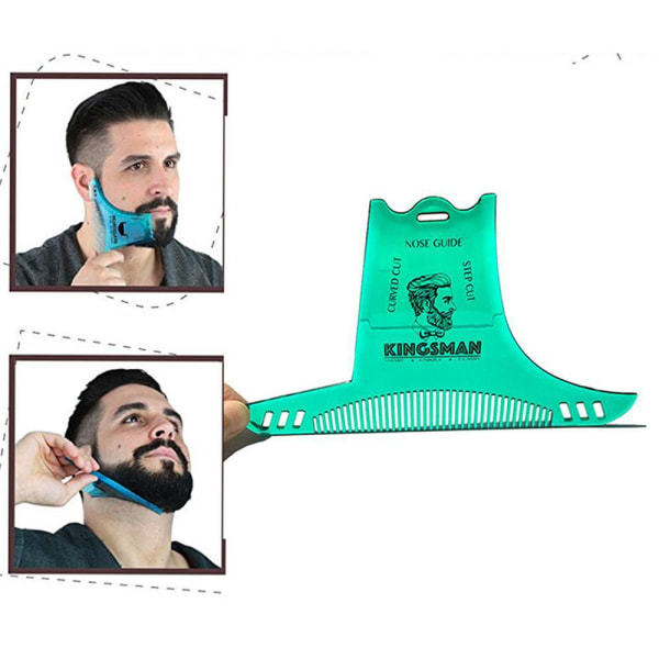 Effektivt verktøy for glatt skjeggkam/skjeggstyling Grön