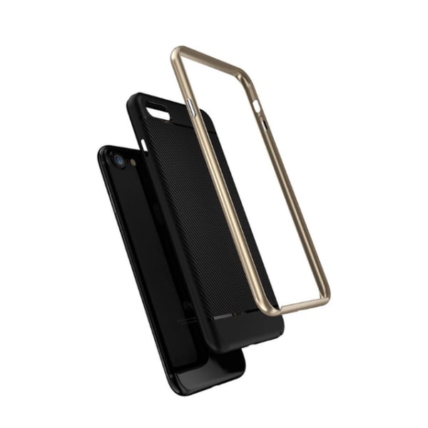iPhone 7 - HYBRID Exclusive käytännöllinen iskuja vaimentava suojakuori Silver