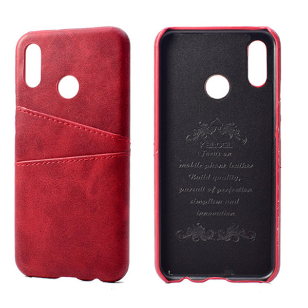 Stilfuldt cover med kortslot til Huawei P20 Lite Röd