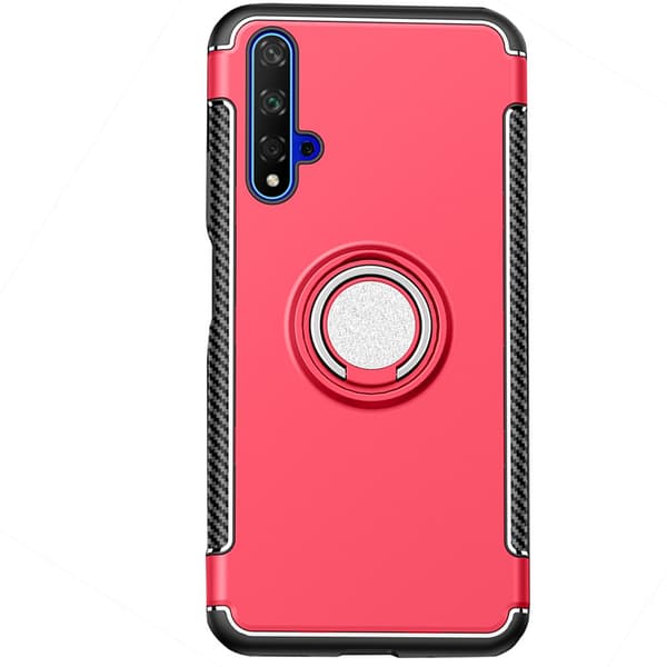 Genomtänkt Skal med Ringhållare - Huawei Nova 5T Silver