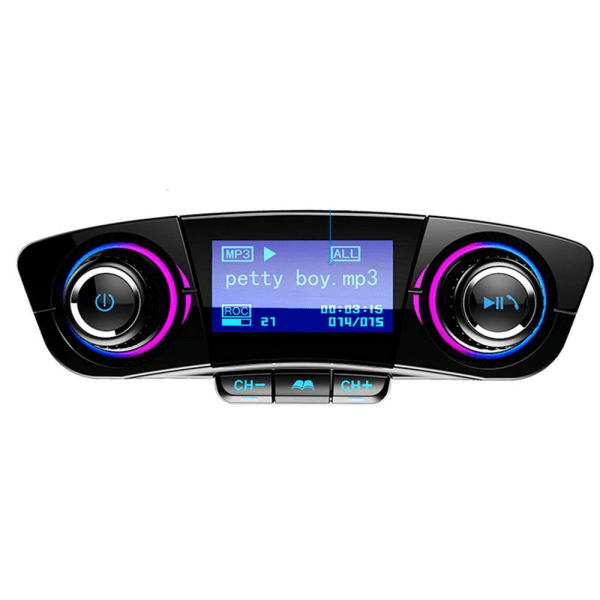Praktiskt Bluetooth FM Transmitter Stereo Svart Svart