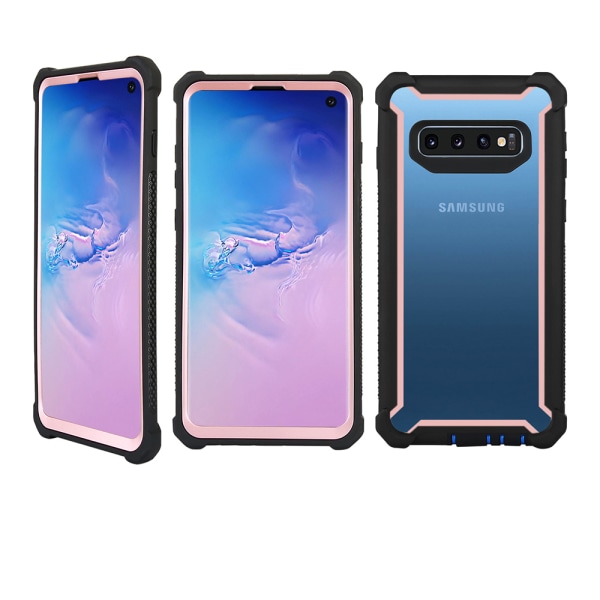 Praktisk robust beskyttelsesveske - Samsung Galaxy S10 Svart/Röd
