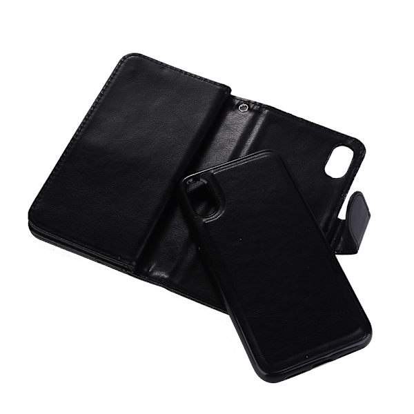 iPhone XR - Elegant 9-Korts Plånboksfodral med Dubbelfunktion Rosaröd