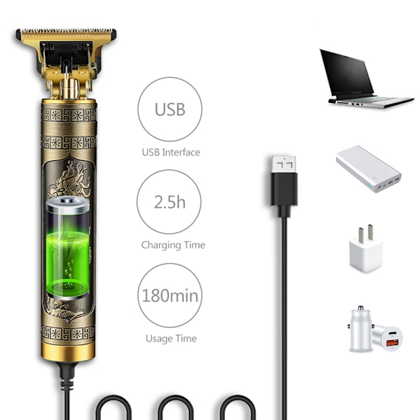 Effektfull Genomtänkt Buddha Rakapparat / Trimmer Guld