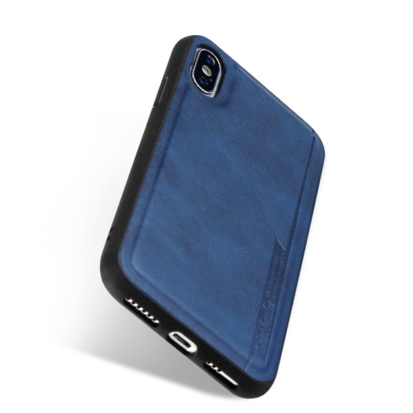 iPhone XS MAX - Gennemtænkt slidstærkt cover i Pu-læder Blå
