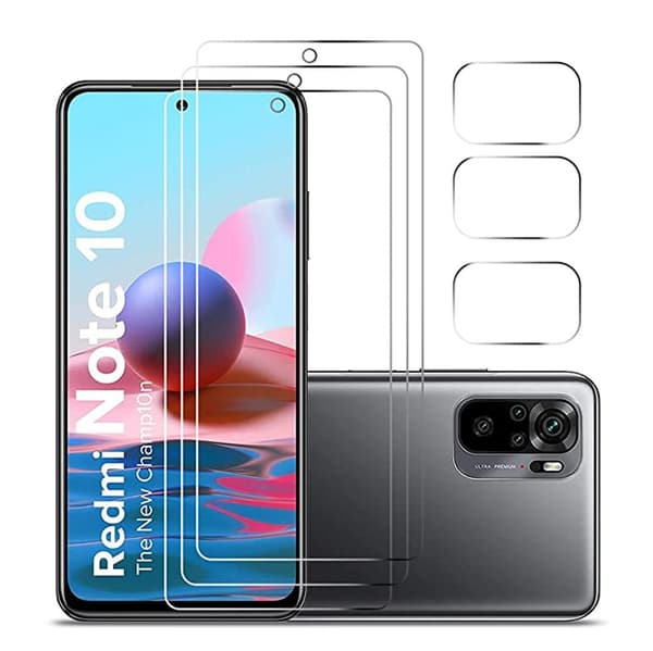 2-PACK Skärmskydd + Kameralinsskydd HD 0,3mm Redmi Note 10S Transparent