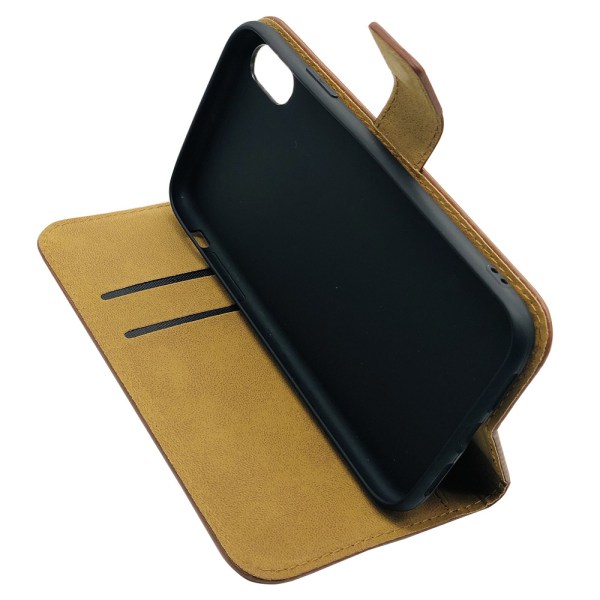 Plånboksfodral i Läder från Floveme för iPhone XR Brun