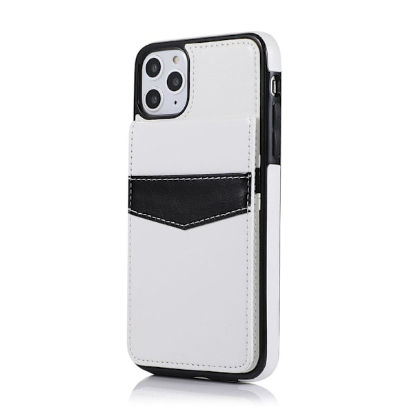 Elegant Smidigt Skal med Kortfack (Leman) - iPhone 12 Pro Max Rosaröd