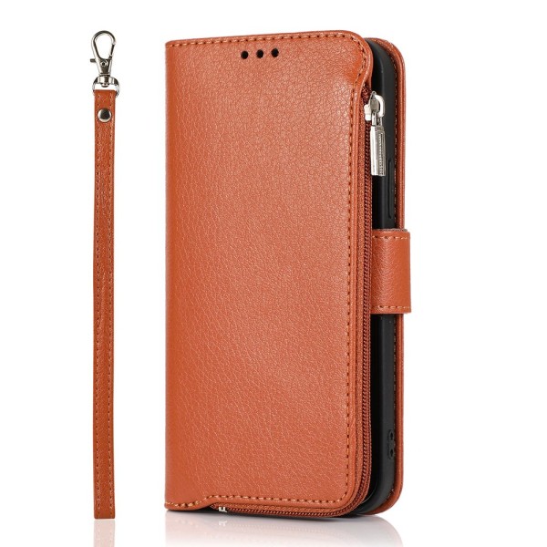 Light & Smooth Wallet Cover - iPhone 12 Mini Brun