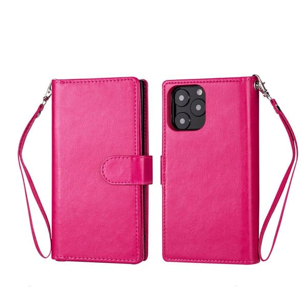 Robust Smooth 9-Card Wallet Cover - iPhone 12 Pro Max Svart