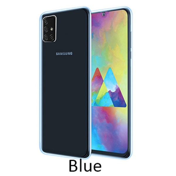 Iskuja vaimentava kaksoissilikonisuoja - Samsung Galaxy A71 Blå