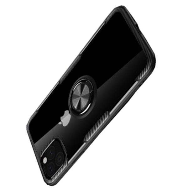 iPhone 11 Pro - Slittåligt Leman Skal med Ringhållare Svart/Silver