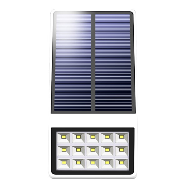 Solcellebelysning LED-lampe med automatisk sensor Vit