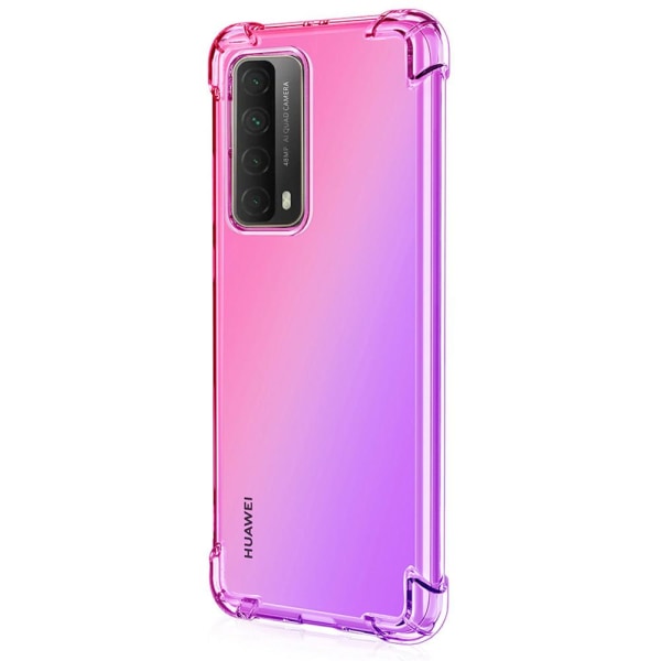 Genomtänkt Skyddsskal - Huawei P Smart 2021 Rosa/Lila