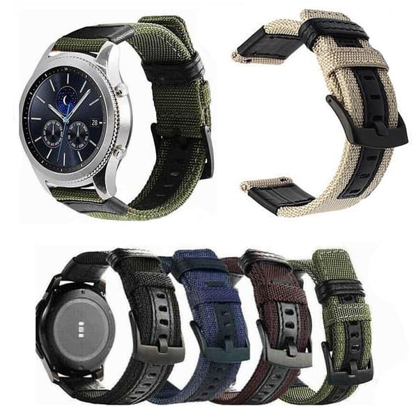 Stilsäkert Nylonarmband - Samsung Galaxy Watch S3 Frontier Röd 22mm