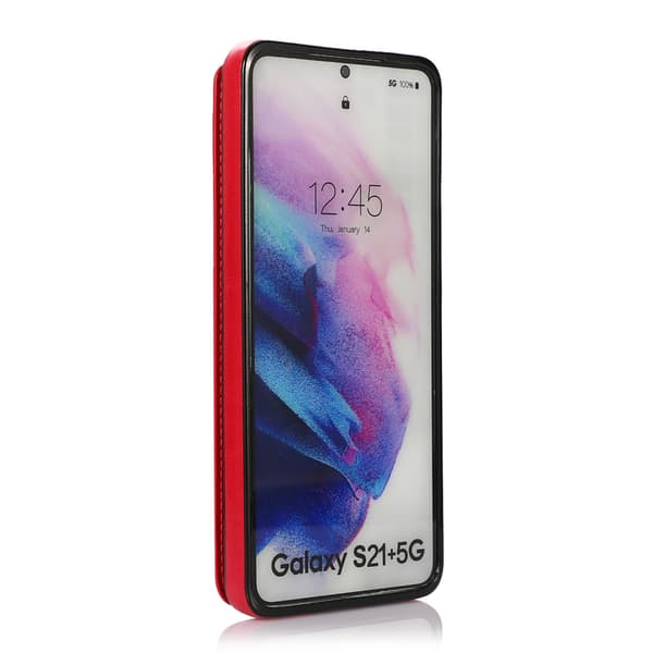 Smart deksel med kortlomme - Samsung Galaxy S21 Rosaröd