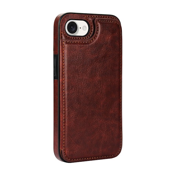 iPhone 16E - Plånboksfodral med Stil från NKOBEE Rose Röd