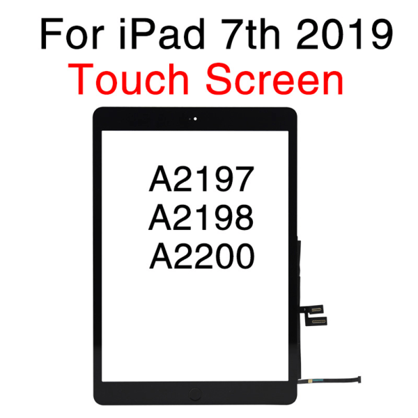 iPad 8 8th Gen 10.2 kosketusnäyttö LCD Flex Cable Home -painike Svart