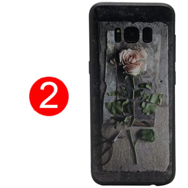 LEMAN Skal med Blom-motiv för Samsung Galaxy S8 4