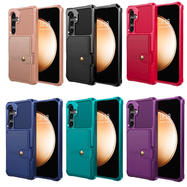 Samsung Galaxy A55 5G - PU-læderpungetui med magnetisk Roséguld