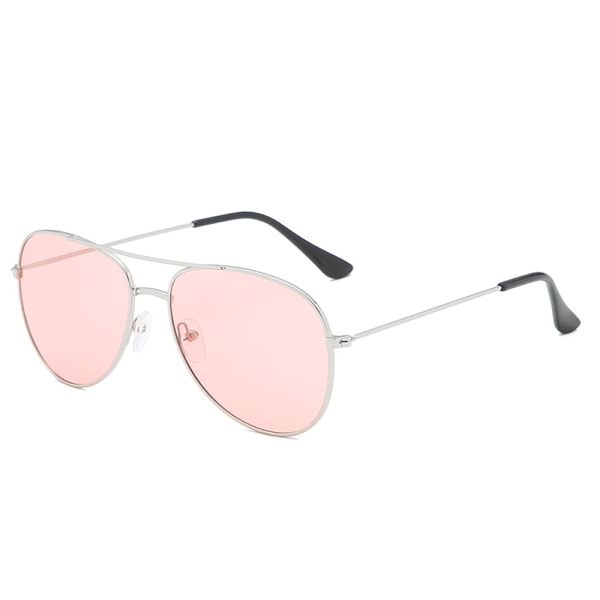 Klassiske polariserte pilotsolbriller Silver/Rosa