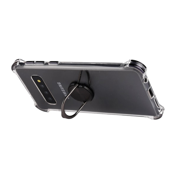 Effektfullt Skyddsskal med Ringhållare - Samsung Galaxy S10+ Roséguld