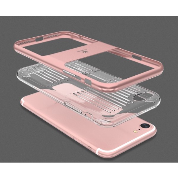 FLOVEME Eksklusivt Smart stødabsorberende Hybrid Cover - iPhone 7 Marinblå