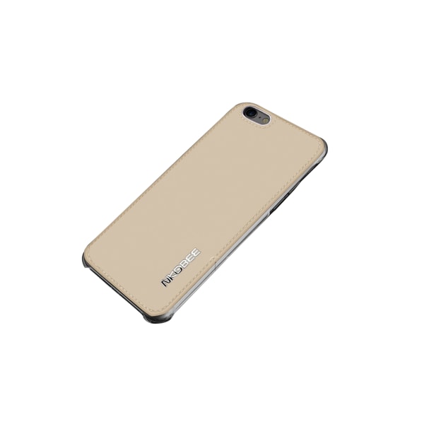 Deksel i minimalistisk design (PU-skinn) til iPhone 6/6S Guld