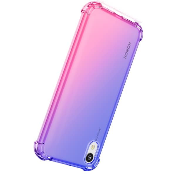 Huawei Y5 2019 - Stötdämpande Silikonskal Blå/Rosa