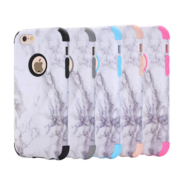 iPhone 6/6S Plus - CASUAL Skyddande Fodral (3-Delat) Blå