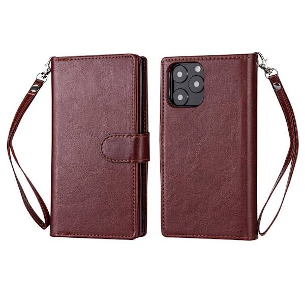 Robust Smooth 9-Card Wallet Cover - iPhone 12 Pro Max Röd
