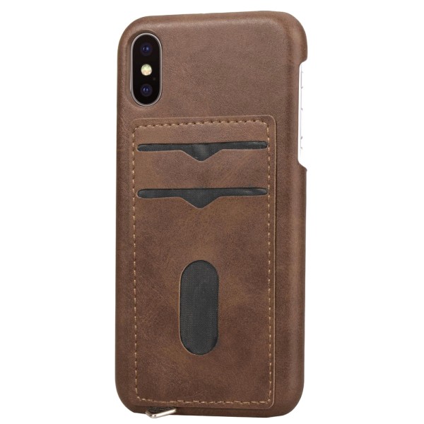 Stilsäkert Skal med Kortfack från Leman - iPhone XS Max Grön