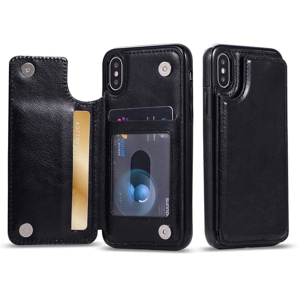 Nkobee Skal med Kortplatser till iPhone XS Max Röd