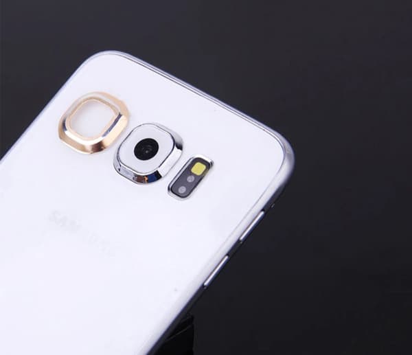 Samsung Galaxy S6/S6 Edge - Skyddsring för Kameralins Silver Silver/Grå