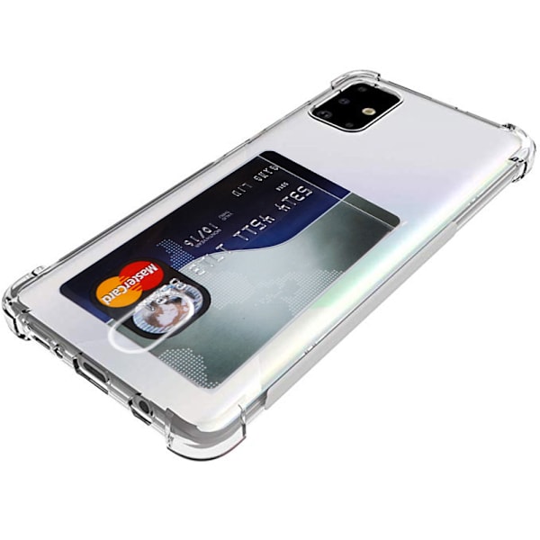 Skal med Korthållare - Samsung Galaxy A71 Transparent