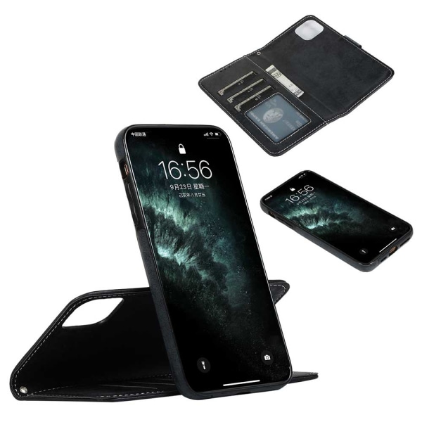 Glat LEMAN Wallet cover - iPhone 11 Mörkblå