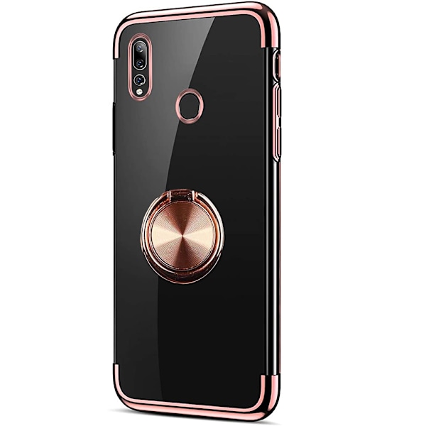 Huawei P Smart Z - Effektfullt Skal med Ringhållare Roséguld