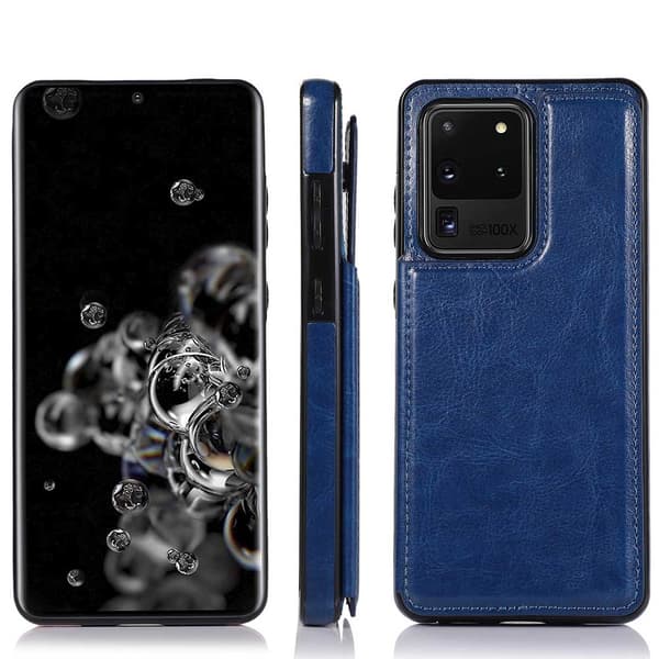 Samsung Galaxy S20 Ultra - Skal med Korthållare Vit