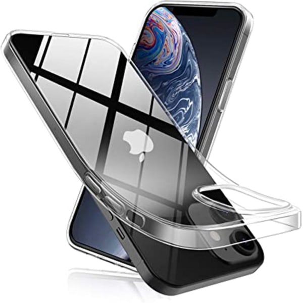 Silikonikuori + näytönsuoja - iPhone 12 Pro Transparent/Genomskinlig