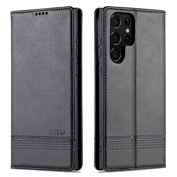 Smidigt Yazunshi Plånboksfodral - Samsung Galaxy S23 Ultra Mörkbrun