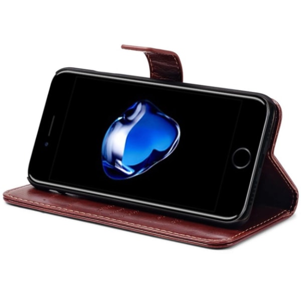 iPhone 7 PLUS - Eksklusivt praktisk lommebokdeksel (MAX BESKYTTELSE) Blå