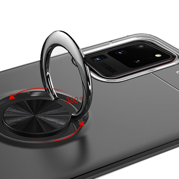Samsung Galaxy S20 - Auto Focus Skal med Ringhållare Röd