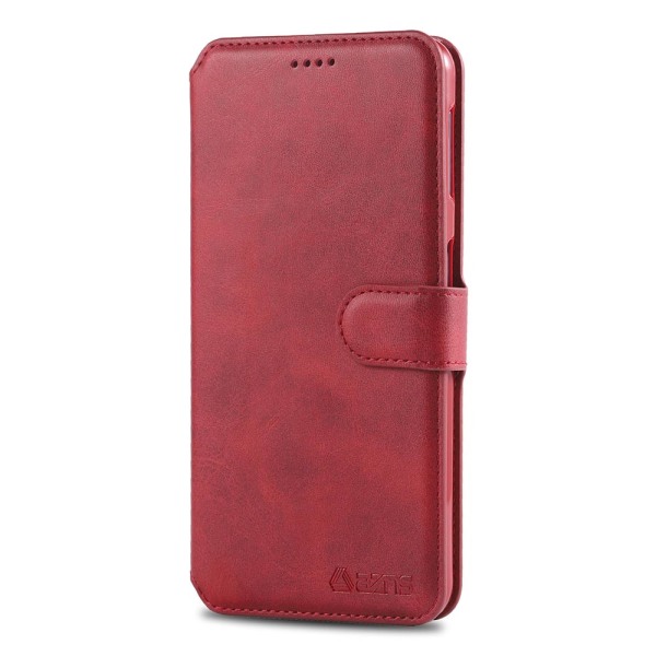 Samsung Galaxy A70 - Iskuja vaimentava joustava lompakkokotelo Röd