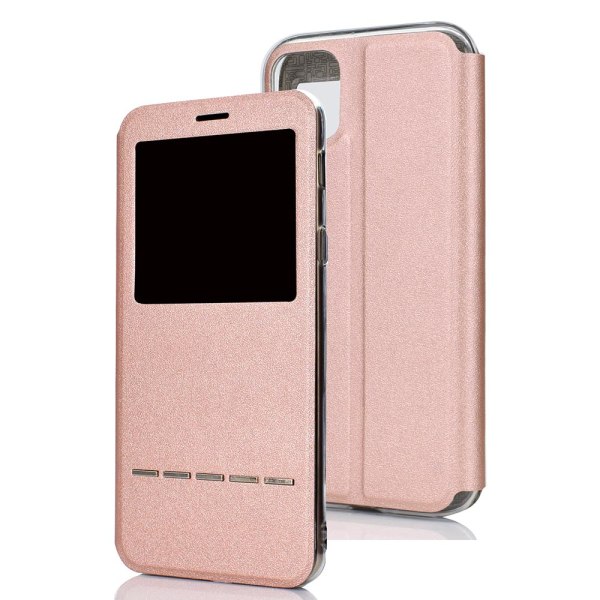 Smooth Case Answer funktion med vindue - iPhone 11 Rosa