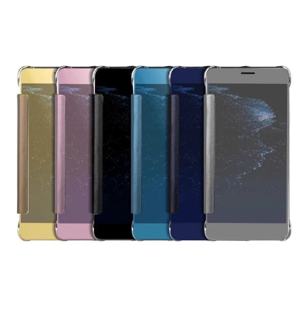 FLOVEMES Smarta Clear-View Fodral - Huawei P8 Lite Svart