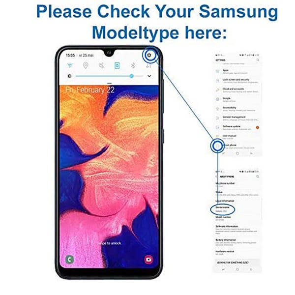 Samsung Galaxy A10 Reservdel Dubbel Simkortshållare Blå