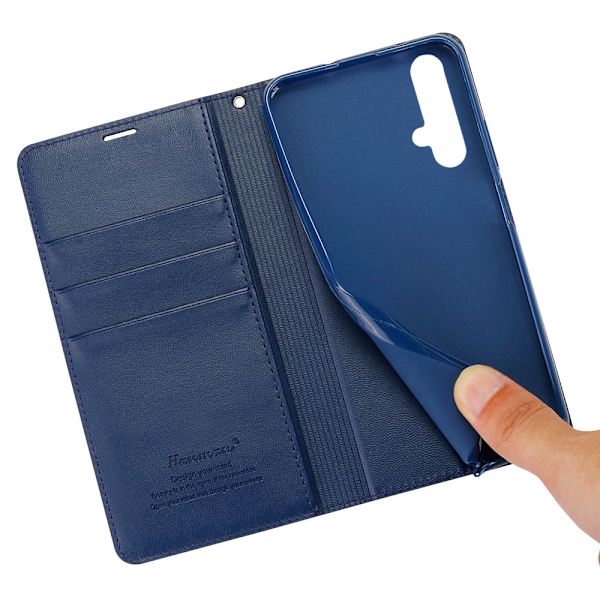 Praktiskt Plånboksfodral - Huawei Nova 5T Rosaröd